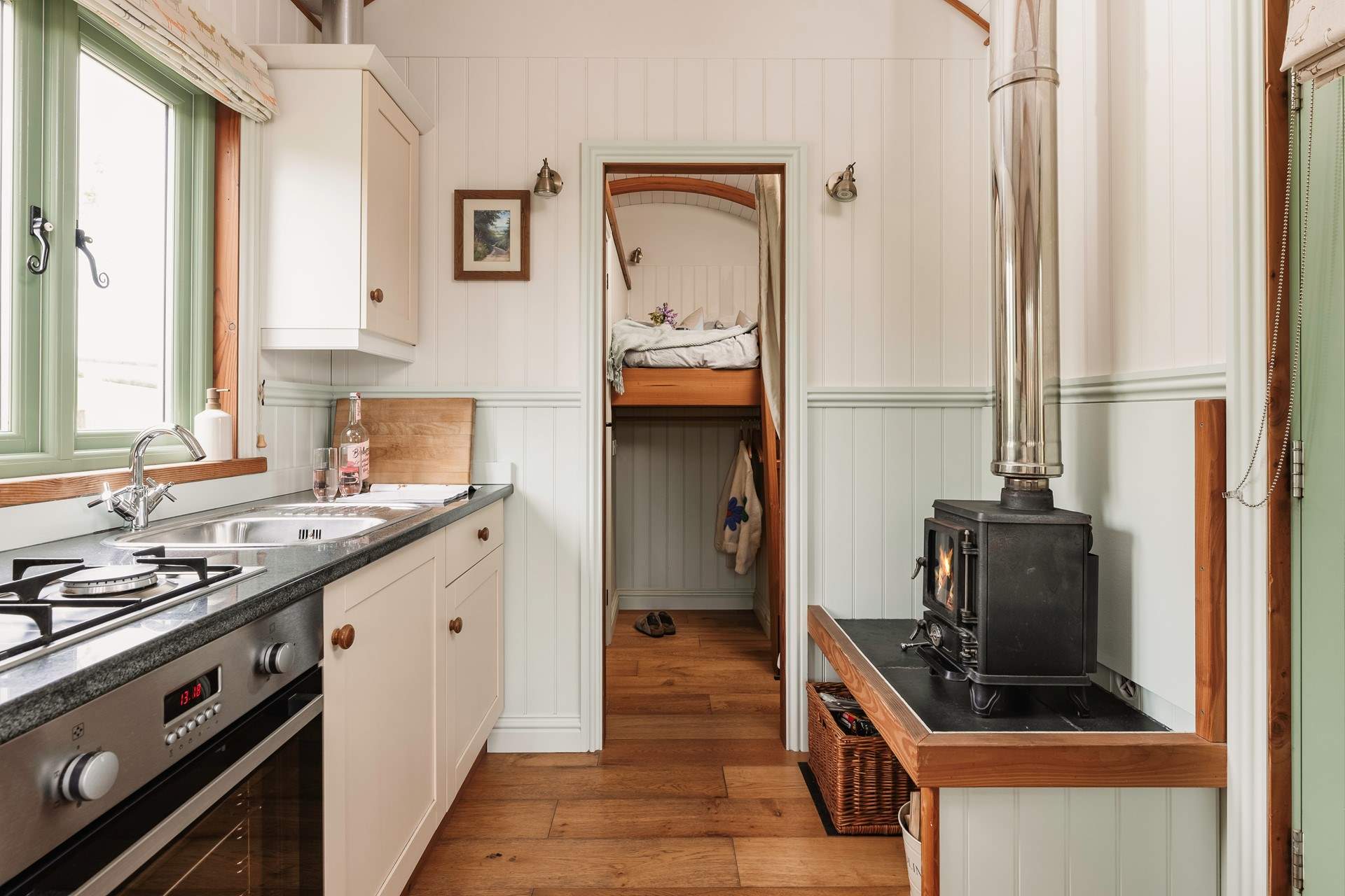 Light the wood burner for cosy evenings.
