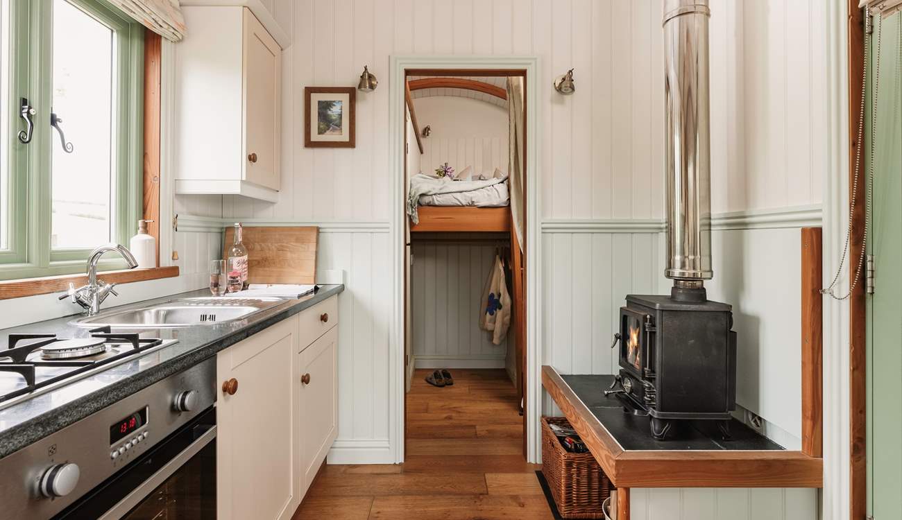 Light the wood burner for cosy evenings.
