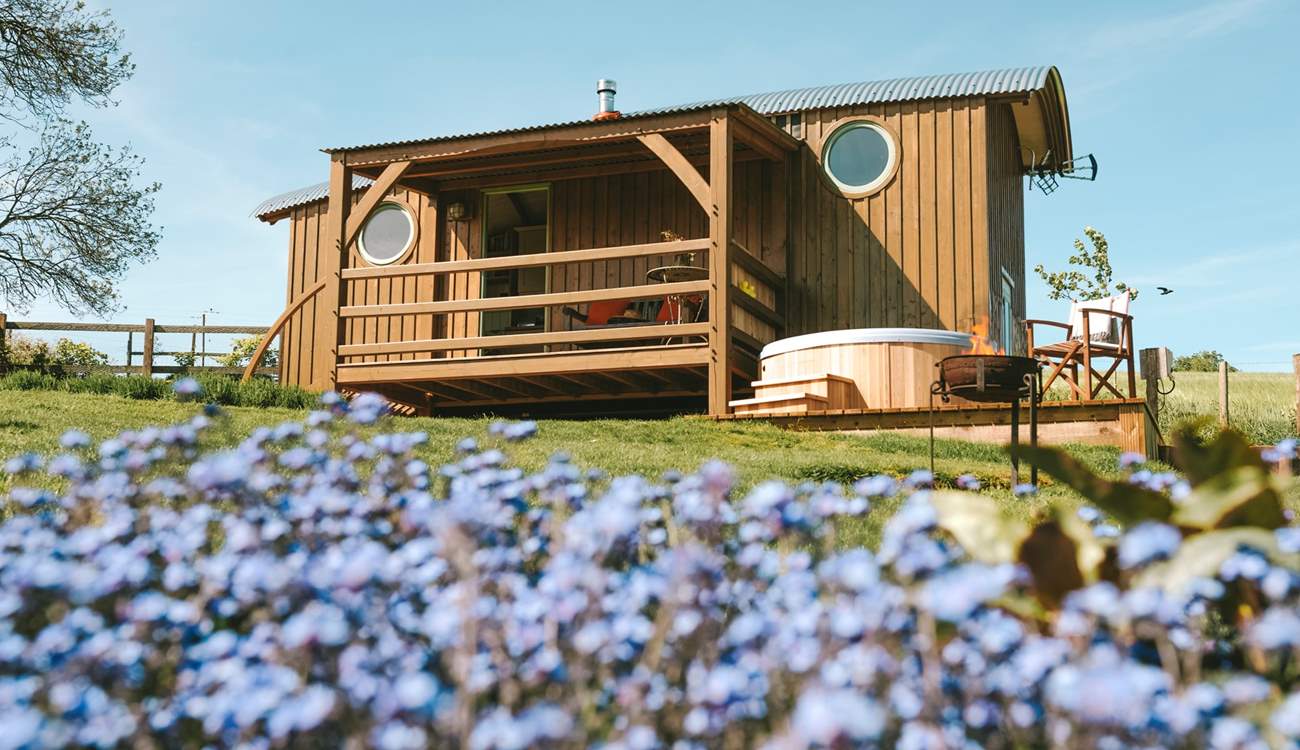 Enjoy the Devonshire sunshine as you toast marshmallows around the fire pit.