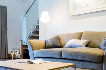 Comfy sofas after a day out on the golf course or exploring this unspoilt and beautiful area of Cornwall.