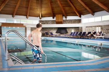 Enjoy a swim then relax by the roaring fire.