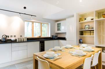 The open-plan kitchen - perfect for breakfast, lunch or dinner or perhaps treat yourselves and book a table in the restaurant tonight!