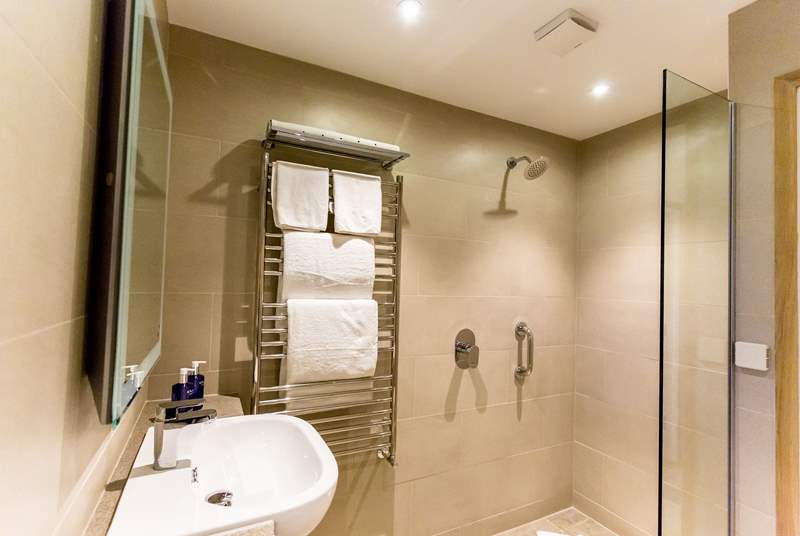 Fully-tiled, luxury bathrooms.