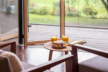 Breakfast with a view.