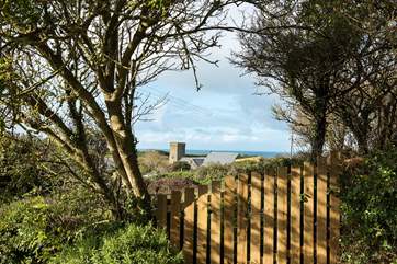 From the upper decking area you can enjoy views over the village out to sea.