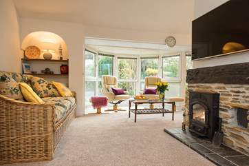 The sitting-area offers plenty of comfy seating for all.