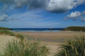 The gorgeous beach at Crantock is only half a mile down the road.