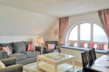 Admire stunning sea views right from your window seat.