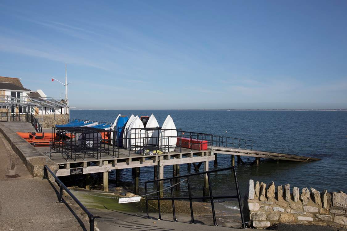 The Seaview Yacht Club, just seconds away from the apartment.