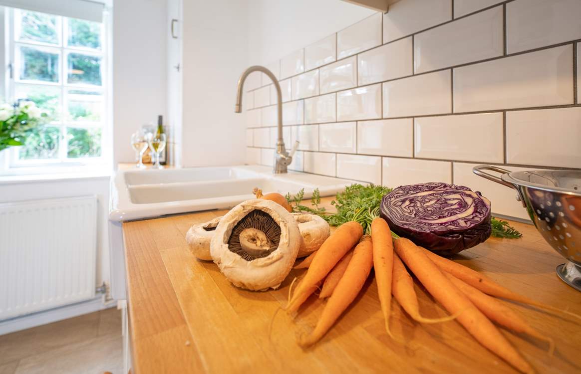 Stock up on produce from the local village shop.
