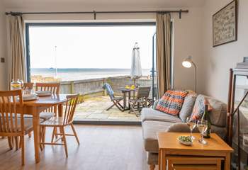 Take advantage of the bi-fold doors out to the patio and enjoy the island's sunshine.