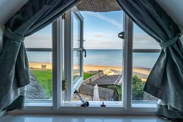 The stunning view from the twin bedroom.