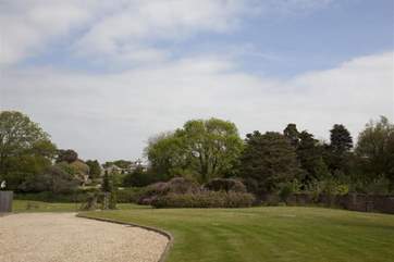 The parking area and grounds.