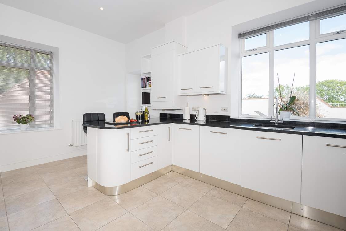 There's plenty of space in the kitchen, which leads out onto the main terrace.