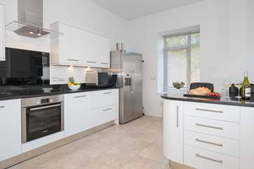 The kitchen is fully equipped to a very high standard.