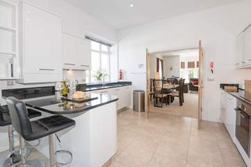 The apartment is incredibly spacious and light.