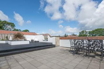 The decked roof terrace, which is not overlooked.