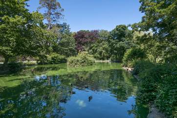 The area is surrounded in peaceful areas of greenery and parkland.