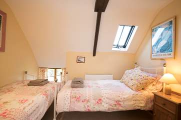 The twin room is a 'L' shape configuration.