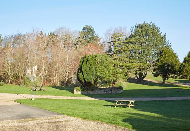 The beautiful grounds at Bagwich House, yours to enjoy.