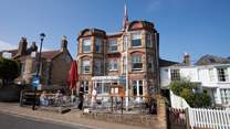 The Seaview Hotel with bar and restaurant, located on Seaview High Street. 