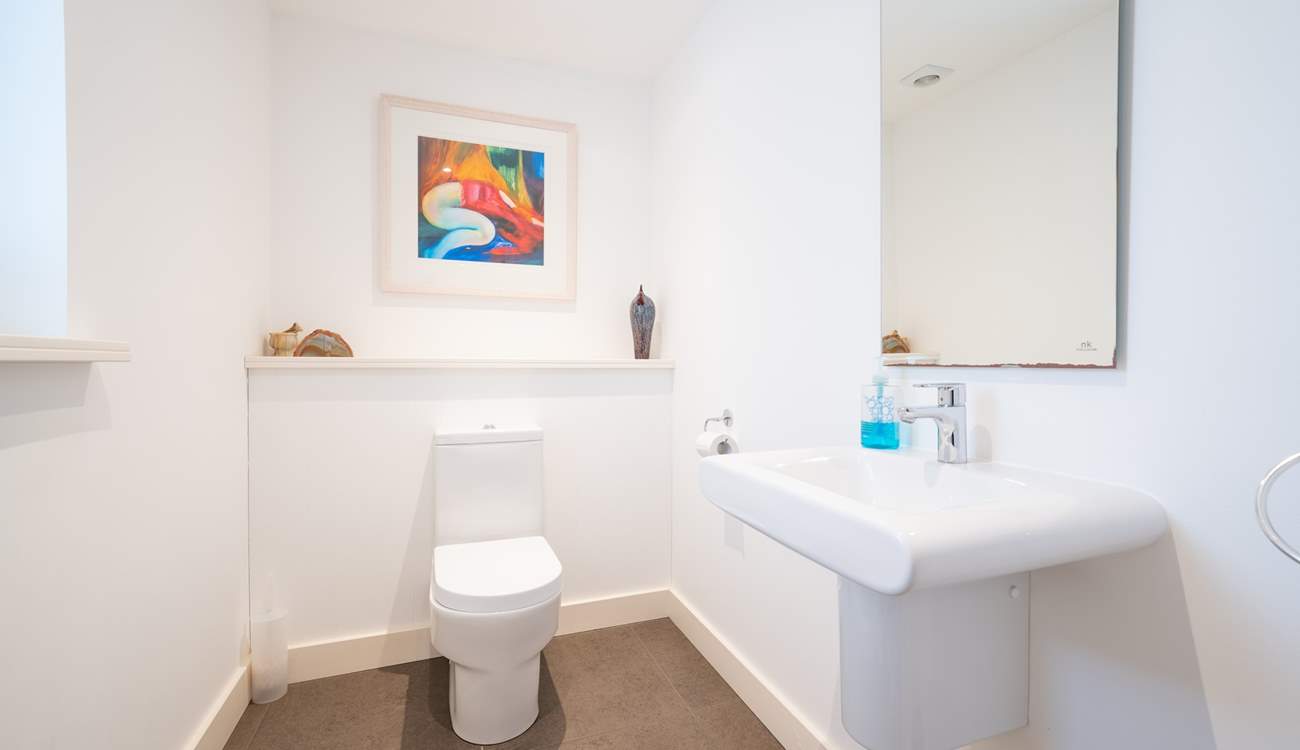 The cloakroom on the ground floor.