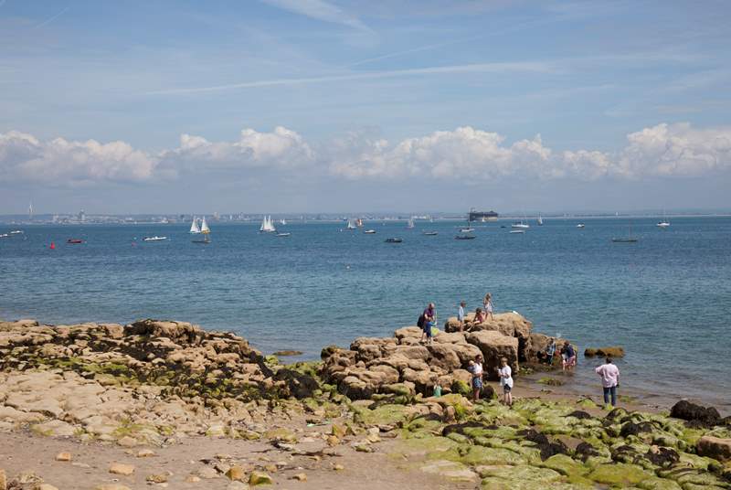 The seafront is ideal for rock pooling with the children in the summer evenings.