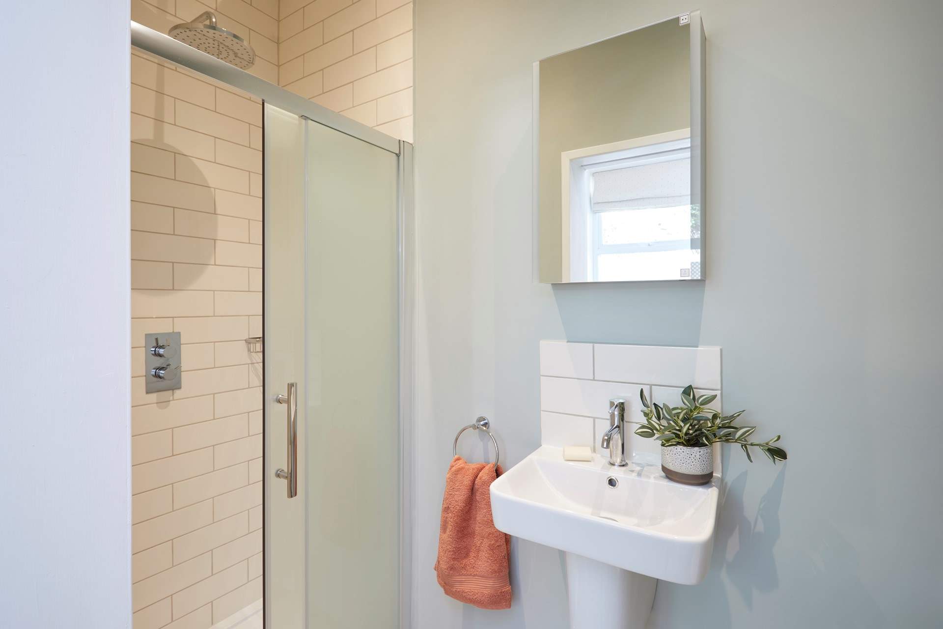 Upgraded in 2025, the en suite is beautifully appointed.