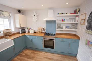 Cook up a holiday treat in this modern kitchen.