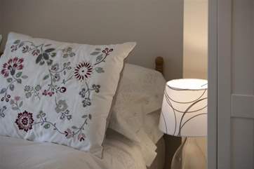 Good quality linens and fixtures make this a very comfortable room.