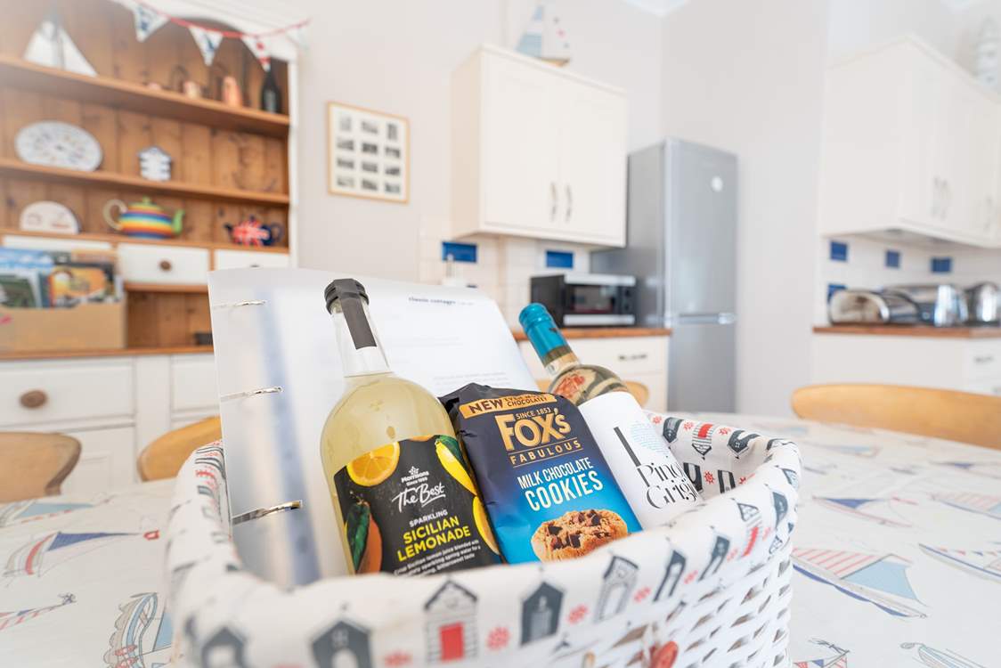 You will arrive to a lovely welcome pack!