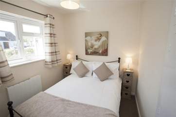 Views across the communal grounds from the second double bedroom.