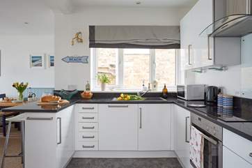The kitchen has all the equipment you will need to cook a holiday meal.