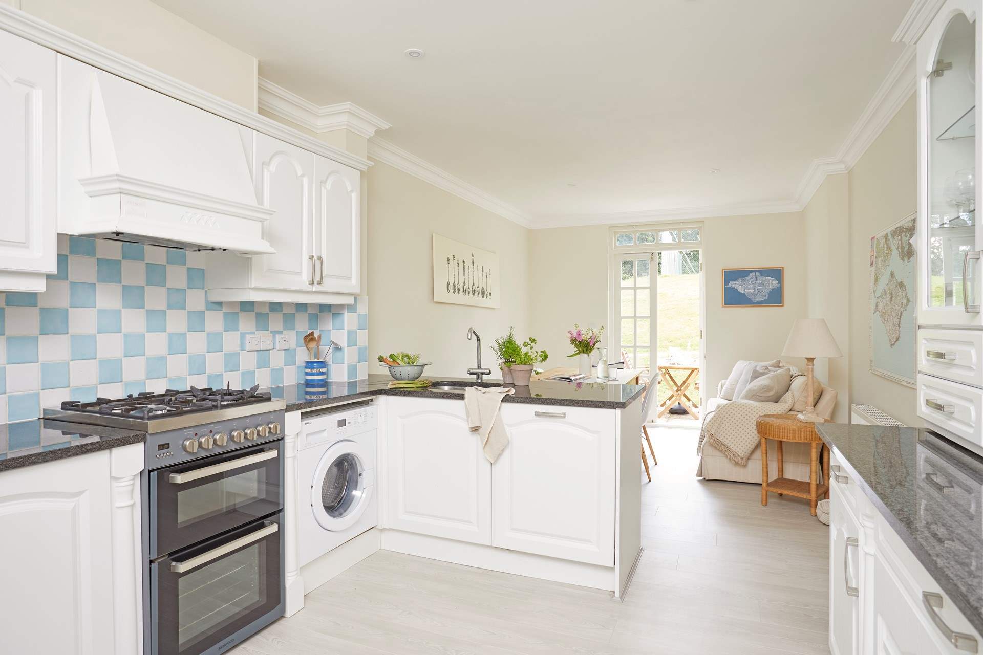 The kitchen/dining-room is modern and fully equipped with everything you are likely to need.