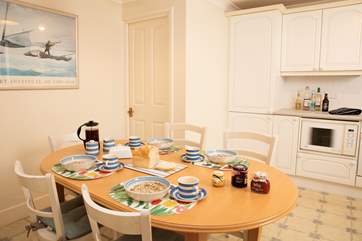 The eat-in kitchen is where you're sure to start your day.