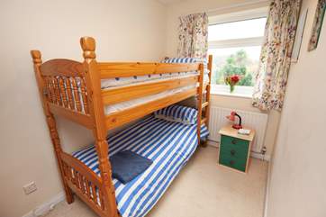 The bunk room is also on the first floor.