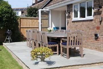 The dining-area on the patio.
