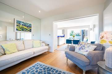 Plenty of soft seating in the living-room.