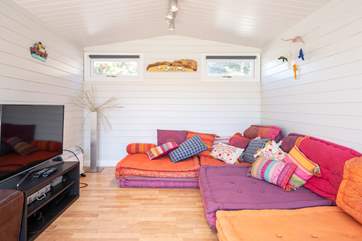Separate family room accessed from patio.