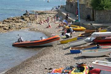 This stretch of beach comes to life in the summer months.