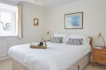 Bedroom 1 has a lovely king-size bed.