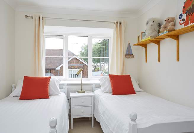 Bedroom 2 has twin beds, ideal for either children or adults.