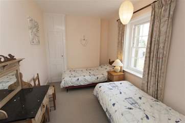 Smaller twin bedroom on the first floor.