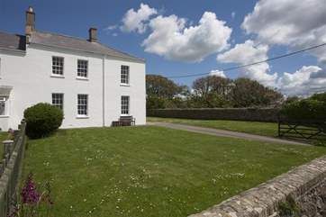 The entrance is just off a little lane at the front of the property; plenty of parking space.
