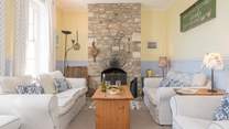 Large sitting/dining-room with windows offering superb views.