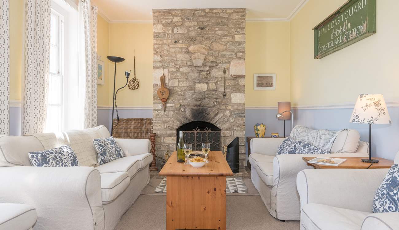 Large sitting/dining-room with windows offering superb views.