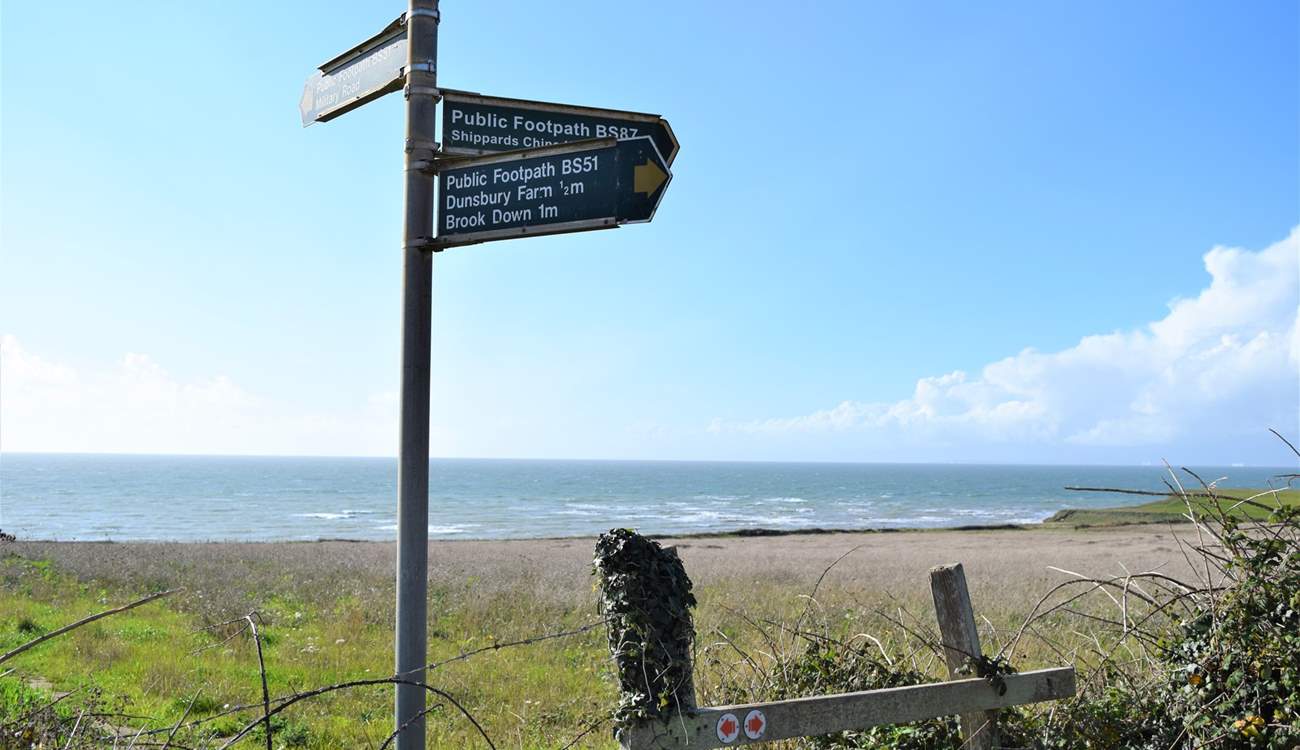 Coastal footpath where you can walk into Freshwater or even as far as Alum Bay for the keener hikers.