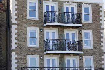 The balcony area is just off the living-room.