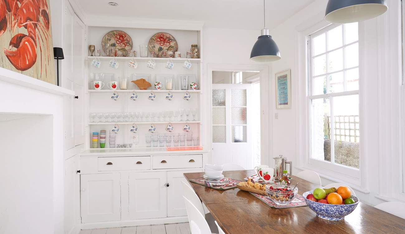 The dining-room will easily accommodate your entire crew.