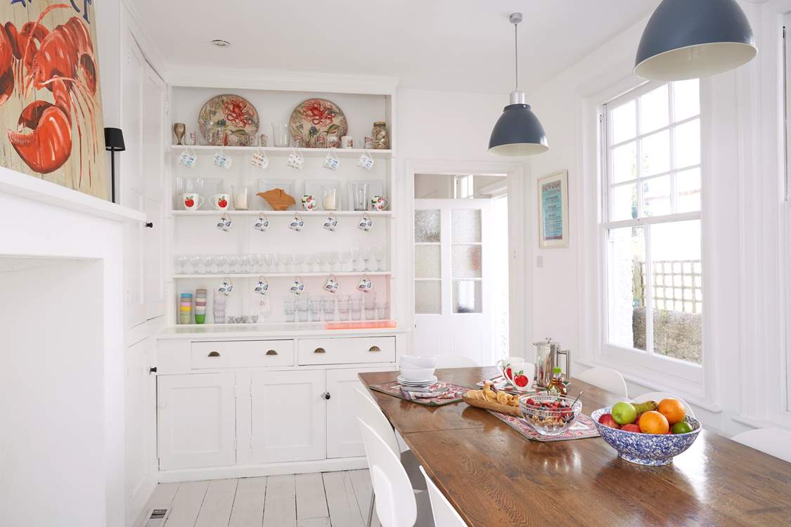 The dining-room will easily accommodate your entire crew.